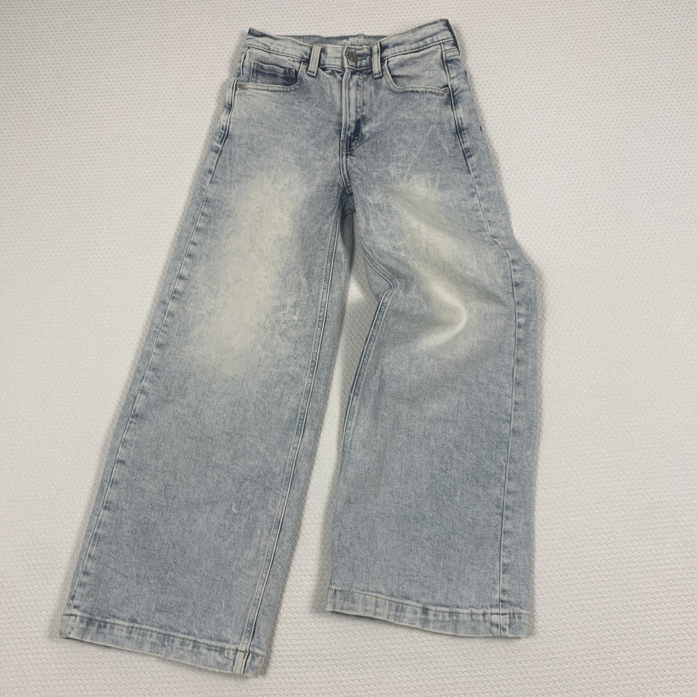 GAP High Rise Stride Wide Leg Jeans Womens 24 Light Wash Blue Relaxed 1969